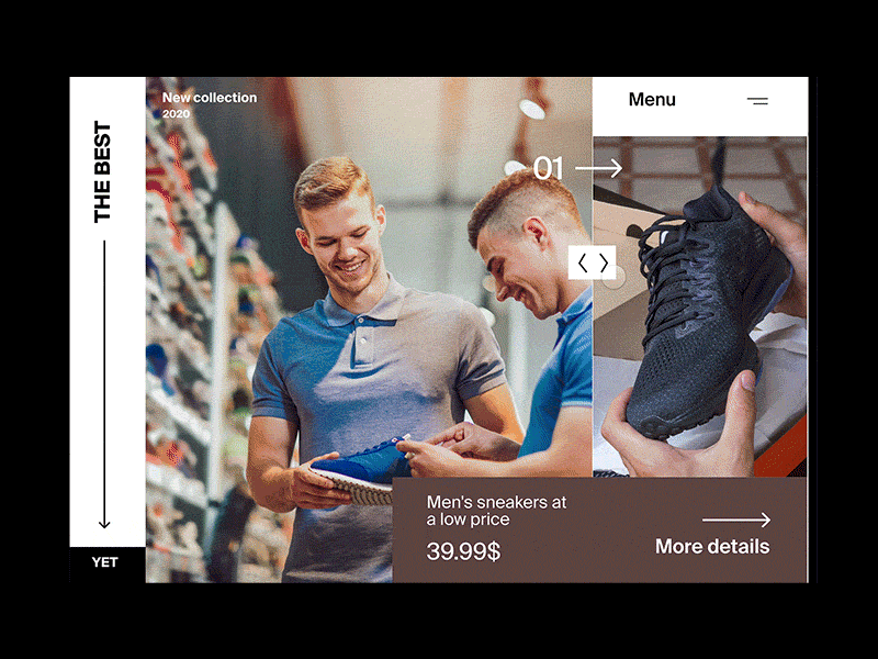 Sneakers branding ui ux webdesign white