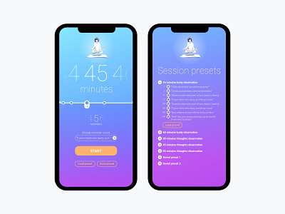 Meditation app concept meditation meditation app mobile app mobile design mobile ui ui ux