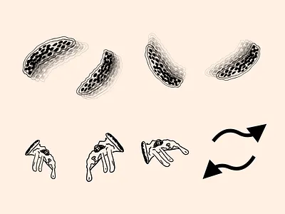 Pizza Stuff design doodle illustration lines pizza shapes slice