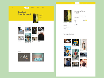 Clothing site example clothing design flat mac minimal ui ux web website xd