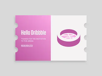 Hello Dribbble! 3d arena bowl branding colosseum community design event graphic design greeting illustration logo ticket typography ui ux vector