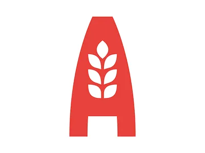 A+🌾 a bakery brand identity branding icon letter logo mark minimal symbol