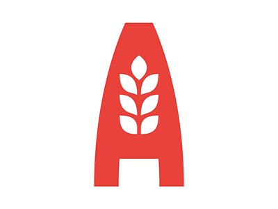 A+🌾 a bakery brand identity branding icon letter logo mark minimal symbol