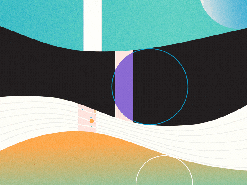 Gradient, grain & footage animation flow geometry gif gradient gradient design grain grain texture illo illotv illustration motion graphics shapes texture