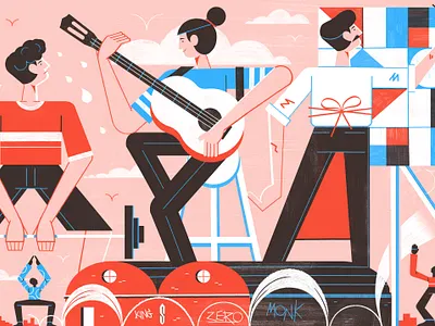 How Rome Squats Have Revolutionised Youth Culture - Culture Trip colour design editoral editorial illustration illustration print rome travel