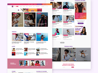 Flexxzone - Blog Homepage adobe xd blog design desktop homepage inspiration interface ui uidesign