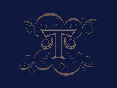 Letter T 36daysoftype antique custom lettering custom type design fancy flourish graphic design handlettering intricate lettering lettering artist serif type type design typogaphy typography victorian victorian type vintage