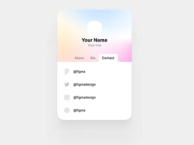 Make this yours and Rebound/Remix this! business card contact card minisite remix tabs ui ui design vcard