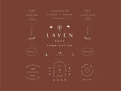 Laven Soap branding branding design identity illustration label logo portfolio stamp vintage