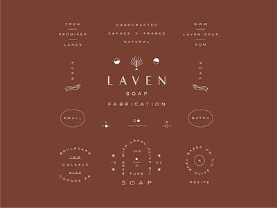 Laven Soap branding branding design identity illustration label logo portfolio stamp vintage