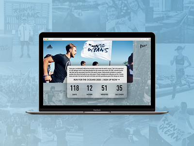 Daily UI :: 014 - Countdown Timer adidas countdown countdown timer dailyui dailyui014 dailyuichallenge fitness landing page runfortheoceans
