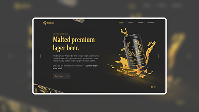 Premium Lager Beer Homepage Design Concept 3d adobe photoshop adobexd beer beercan branding design homepage illustration landing design landing page logo ui uidesign uiinspiration web ui webdesign website webui webuiuxdesign