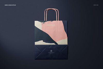 Twisted Handles Paper Bag Mockup Set art bag bag mockup bag mockup set bags branding design handles paper handles paper bag mock up mockup package packging paper paper bag mockup paper bag mockups paper bags papercraft template