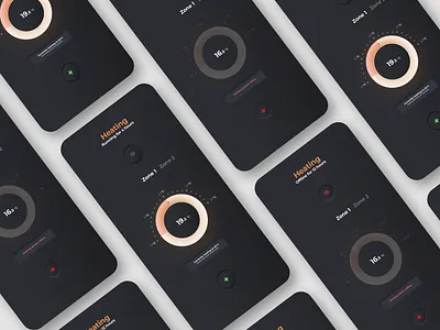 House Heating App figma mobile ui