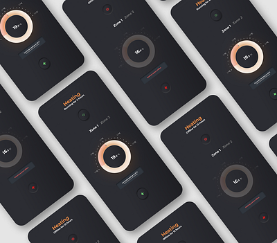 House Heating App figma mobile ui