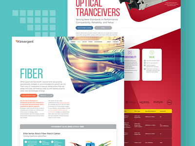 Kinvergent Fiber and Cable Supplier Website design ecommerce layout services typography ui ux website