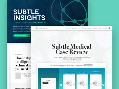 Subtle Medical design typography ui ux website