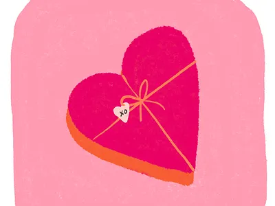 Valentines candy heart love pink red stationery valentines