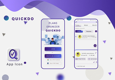 Quick Do App app appdesign application application design application ui figma icon illustration logo photoshop prototype todolist typography ui ui design ux ux design