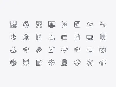 Presentation Icons api automation code datacenter desktop firewall folder hacker hsm icon iot load balancer presentation privacy registry report server ssh team virtual machine