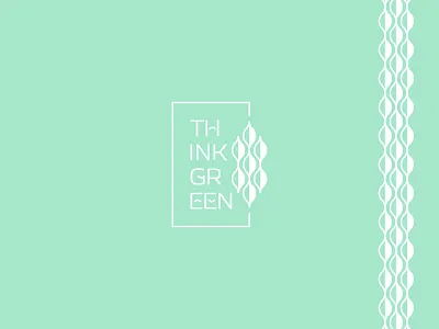 Think greenA brand brand identity green logo logodesign logotype minimal mint texture