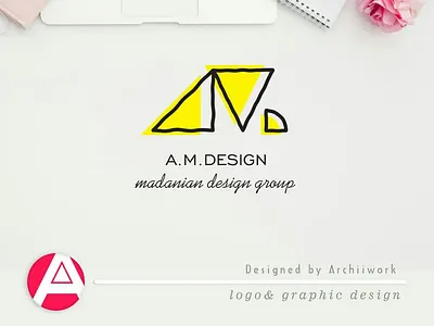 Second concept for A.M.Design logo design architecture branding design graphic interior logo