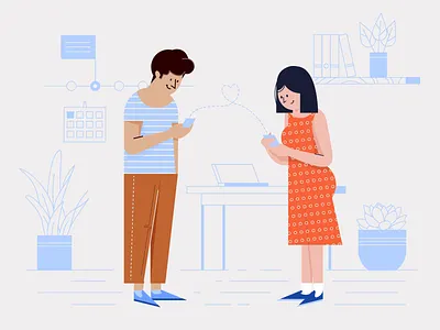 Swipe Animation 01 aftereffects animation character illustration illustrator interaction lines love motion motion design motiongraphics swipe vector