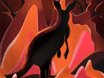 australia animal australia bushfire digital illustration illustration ipadproart kiasue procreate