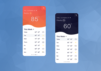 Weather App app dailyui design gradient ios ui ux vector weather weather app website