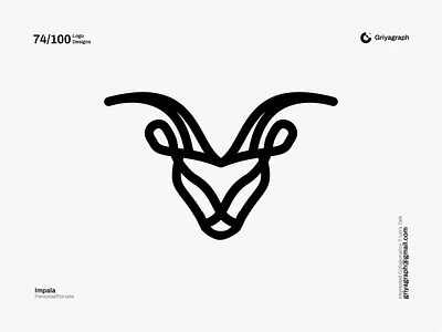 Impala Logo animals branding color creative design flat graphic icon idea identity impala line logo minimal modern rounded simple symbol vector