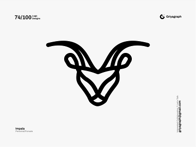 Impala Logo animals branding color creative design flat graphic icon idea identity impala line logo minimal modern rounded simple symbol vector