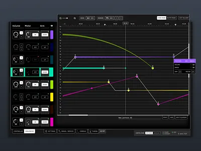 Music instrument control interface #02 – sequencer black control panel dark instrument interface minimal music sequencer ui