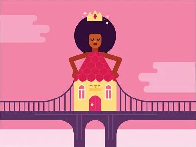 The Emperor art cute empowerment female character illustration tarot vector women