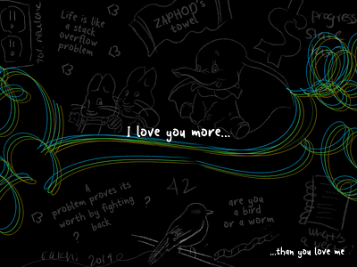 Weekly Warm-Up | Chalkboard challenge design digitalart dribbbleweeklywarmup illustration lineart love mathart siblings typography valentines vector weekly challenge weekly warm up