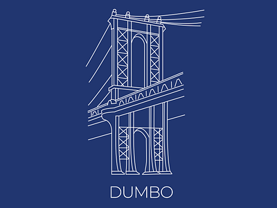 DUMBO brooklyn design flat nyc vector