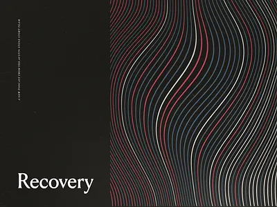 The Austin Stone Story Team Podcast "Recovery" Season abstract dark lines vector art