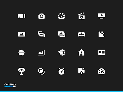 GoPro Iconography Refresh - Filled State app gopro icon design icon designer iconography icons iconset ui ux