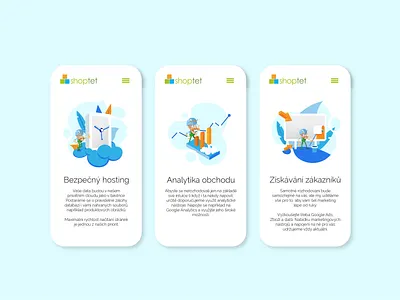 Web illustrations analytics app hosting illustration mobile