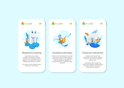 Web illustrations analytics app hosting illustration mobile