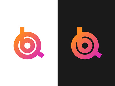 QB logo app logo branding design design app digital gradient gradient logo illustration logotype orange logo smart logo tech logo ui ux