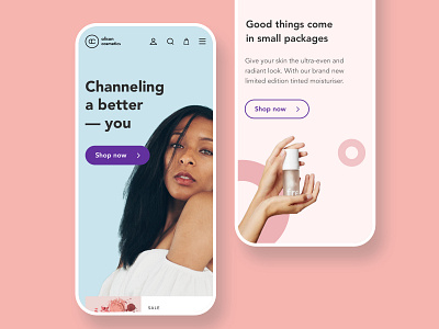 Alison Cosmetics - Mobile beauty branding clean cosmetics e commerce hair london mobile design shop skincare ui ui design web design