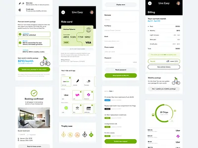Resident app components app app design application brand home house product real estate ui