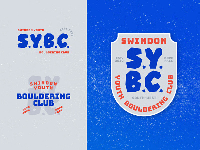 Bouldering Club identity badge boulder branding climbing club crest design identity lettering logo typography