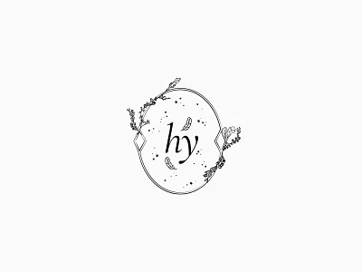 HY Whimsical Brand badge beautiful branding branding concept branding design details emblem feather flower fun lettering logo art logo design magical magical girl minimal oval stars typography whimsical