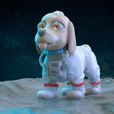 Dog: Fifi 3d 3d artist 3dcharacter branding character design dog marcas personajes render sculpting toon zbrush