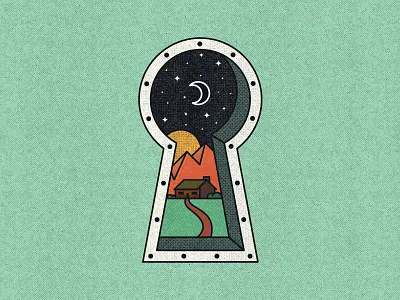 A Few Days Through the Keyhole cabin getaway keyhoe moon mountains sunset vacation