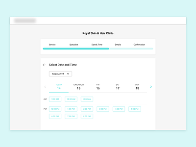 Appointment Booking - Date and time selection appointment booking date and time datepicker dates time ui design