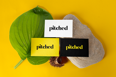 Pitched Typography branding custom lettering custom logo design design art illustration logo smart logo typeface typogaphy typography art ui ux yellow logo