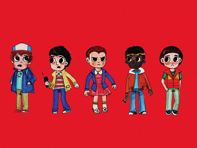 Stranger Things illustration stickers strangerthings