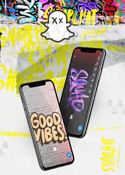 SNAPCHAT Filters design illustration logo type typography